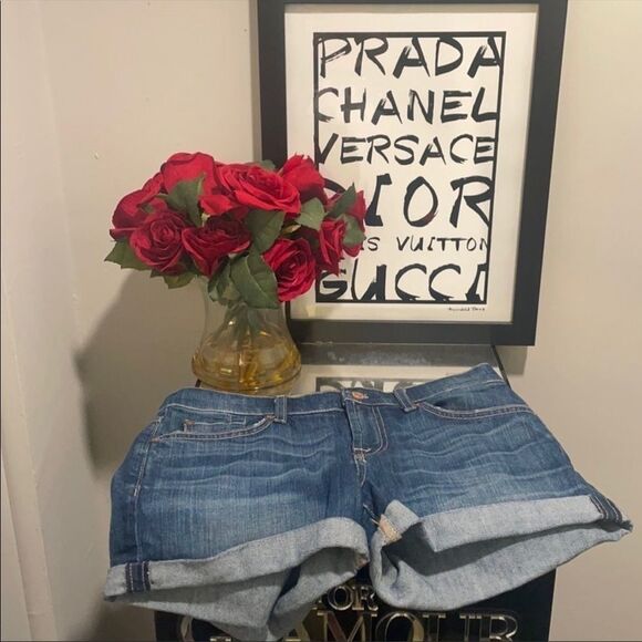 2 PAIRS LADIES 7 For All Mankind Denim Shorts - Picture 8 of 15